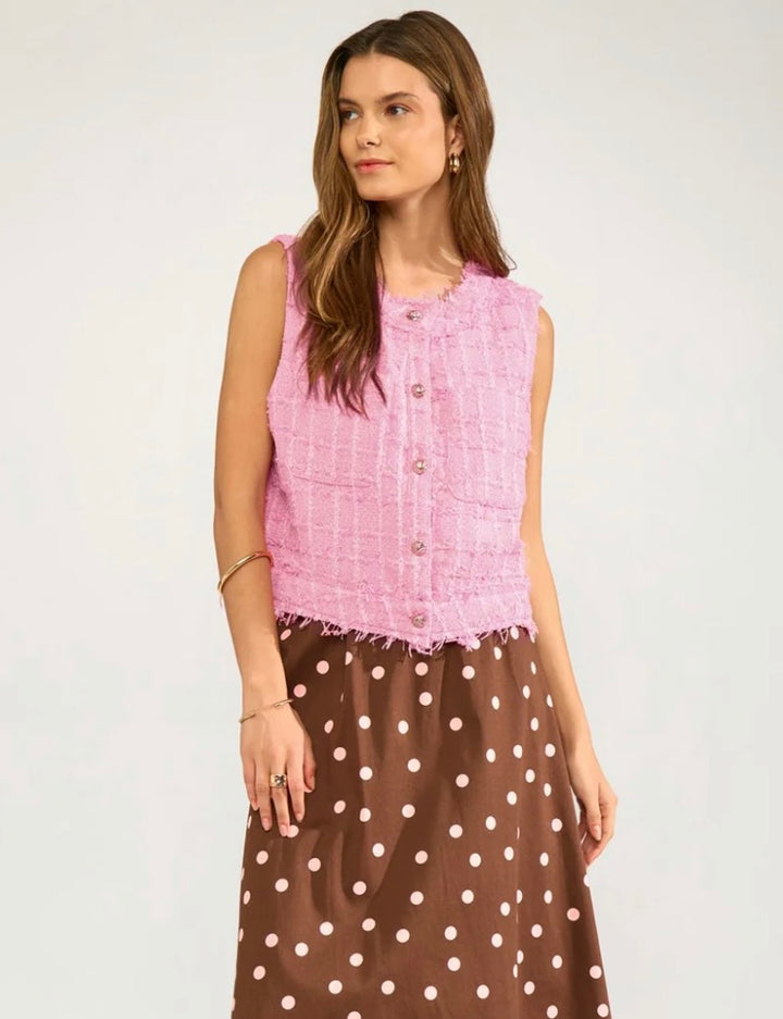 Numph Nukamilla Vest, Prism Pink