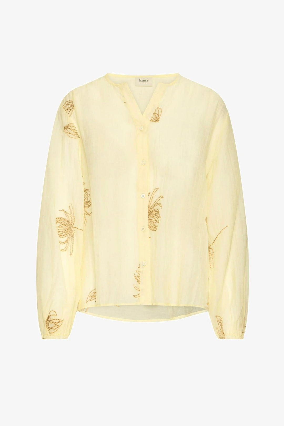 Fransa Frwina Shirt, Pastel Yellow