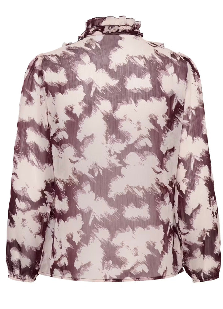Saint Tropez Lilja LS Shirt, Winetasting/Shadow Blooms