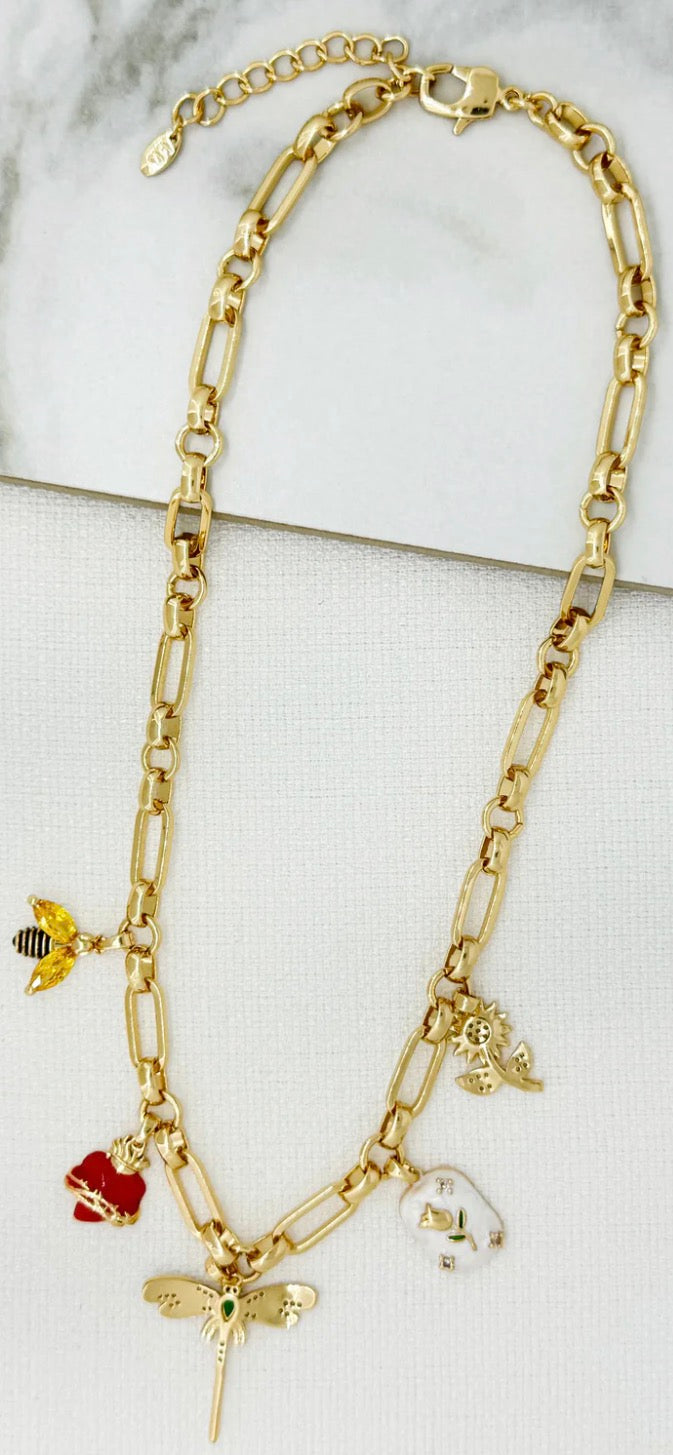 Envy Gold Charm Necklace