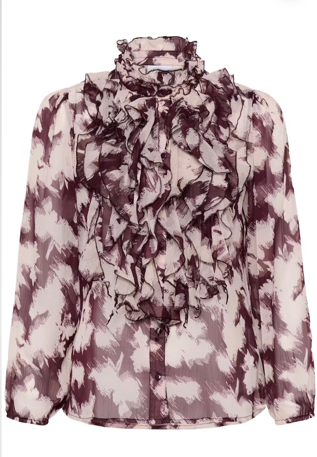 Saint Tropez Lilja LS Shirt, Winetasting/Shadow Blooms