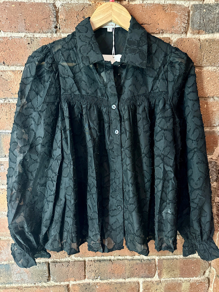 Textured Smock Blouse