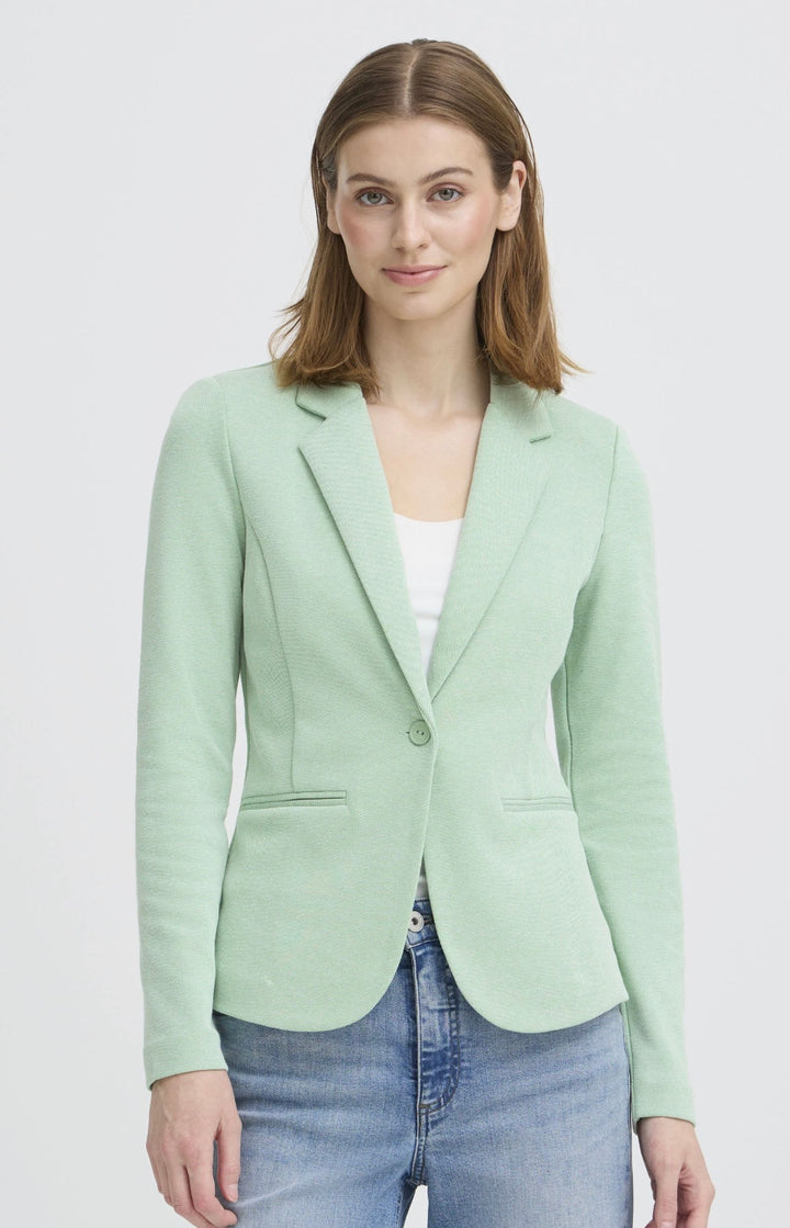 Ichi Kate Blazer Pique, Light Grass