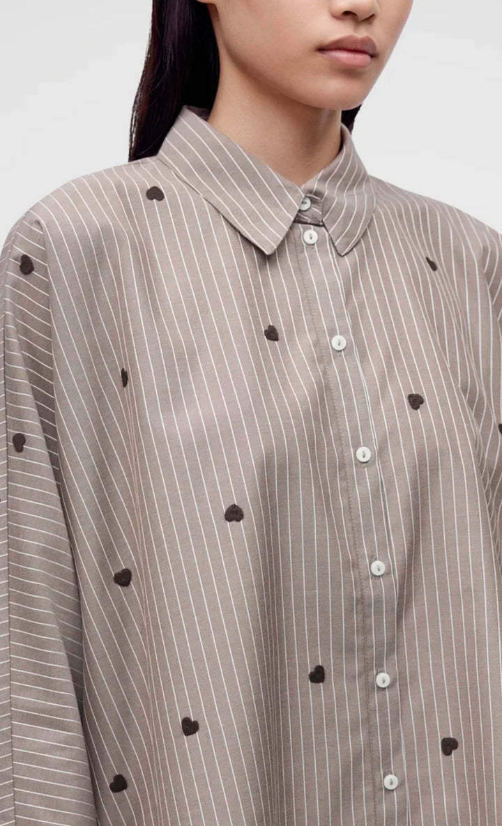 Only New Lina Grace Embellished Shirt, Coffee Bean