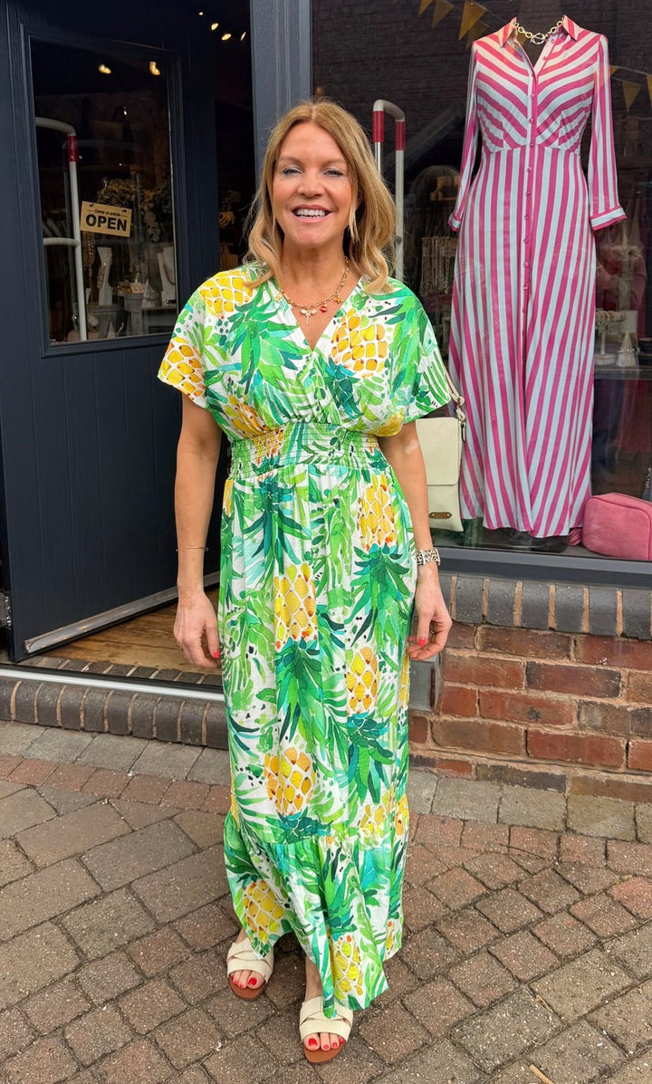 Pineapple Smock Dress