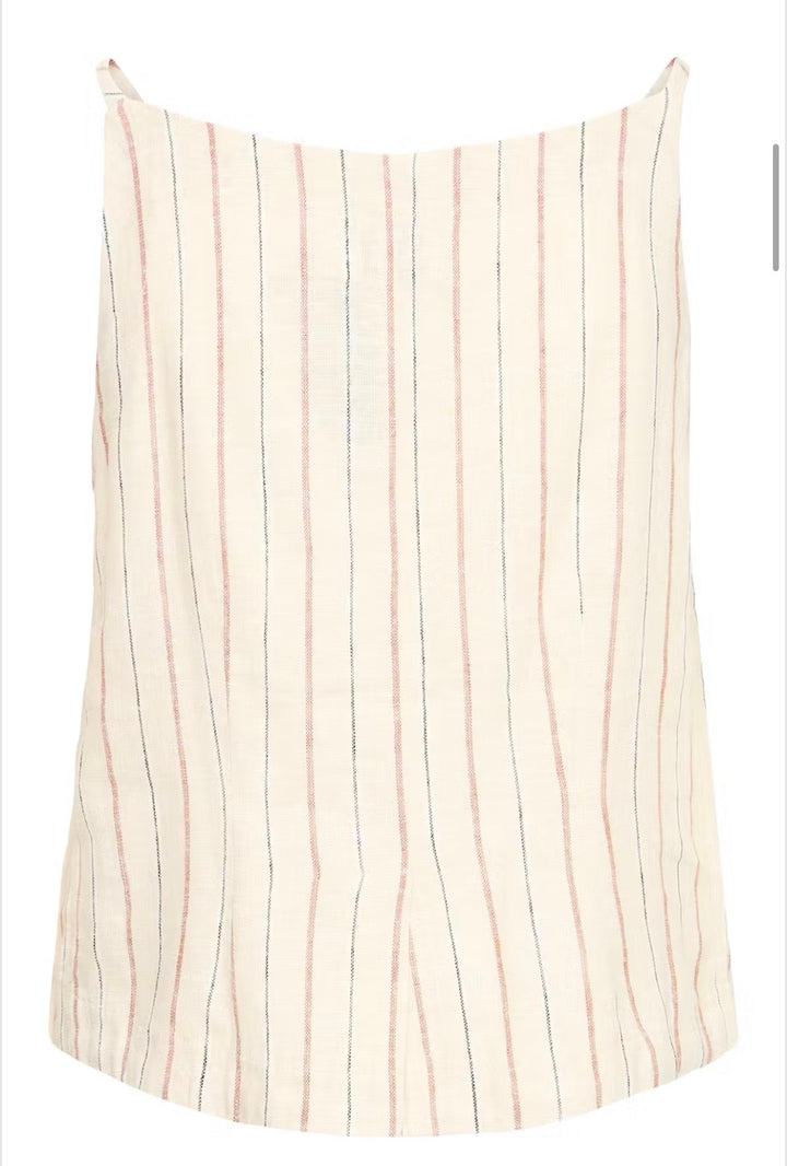 Ichi IhLinno Waistcoat, Brown Stripe