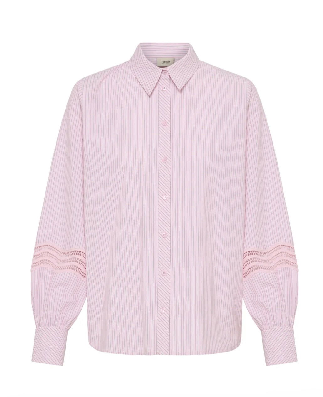 Fransa Fryara Shirt, Silver Pink Stripe