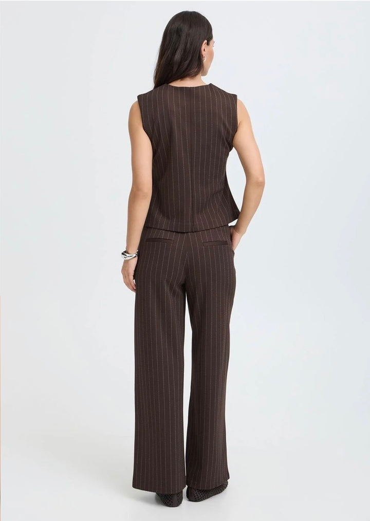 Byoung ByRowan Waistcoat, Java Pinstripe