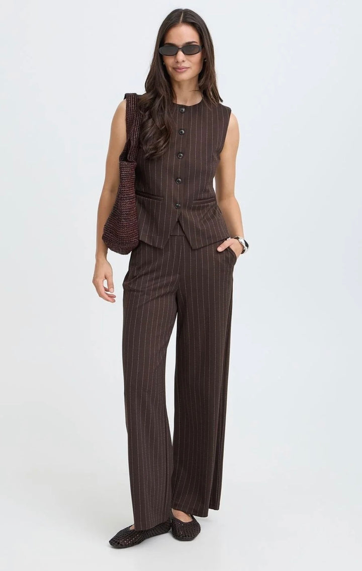 Byoung ByRowan Waistcoat, Java Pinstripe