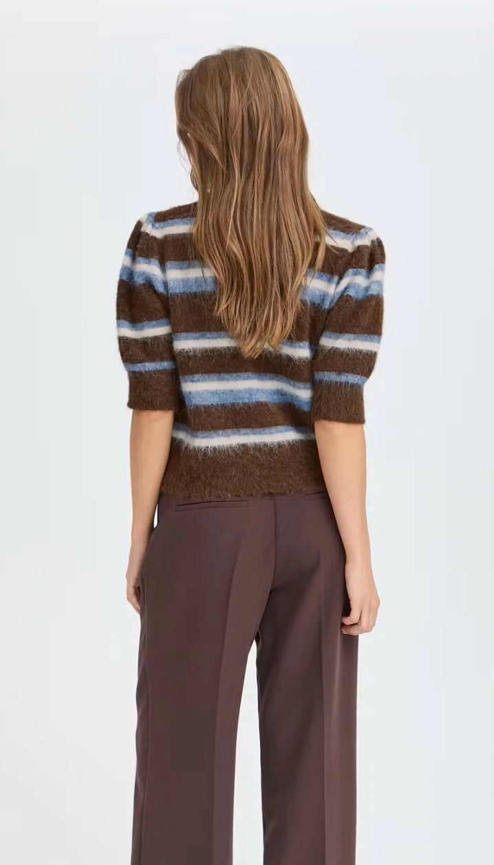 Byoung BYmilou SS Jumper, Potting Soil Stripe