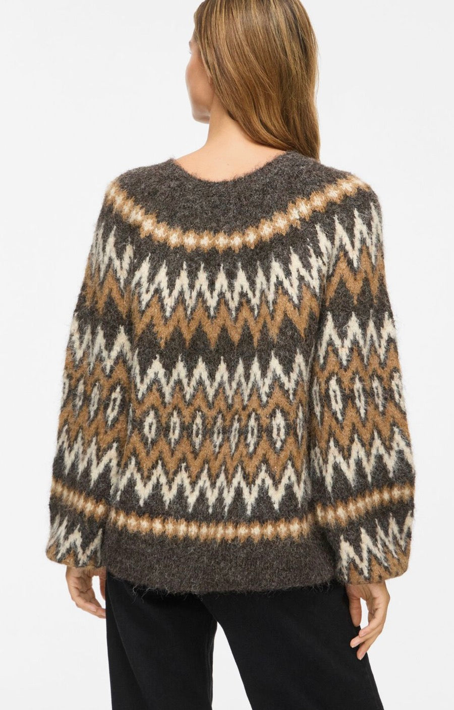 Vila Vibows Jacquard Knit, Coffee Bean