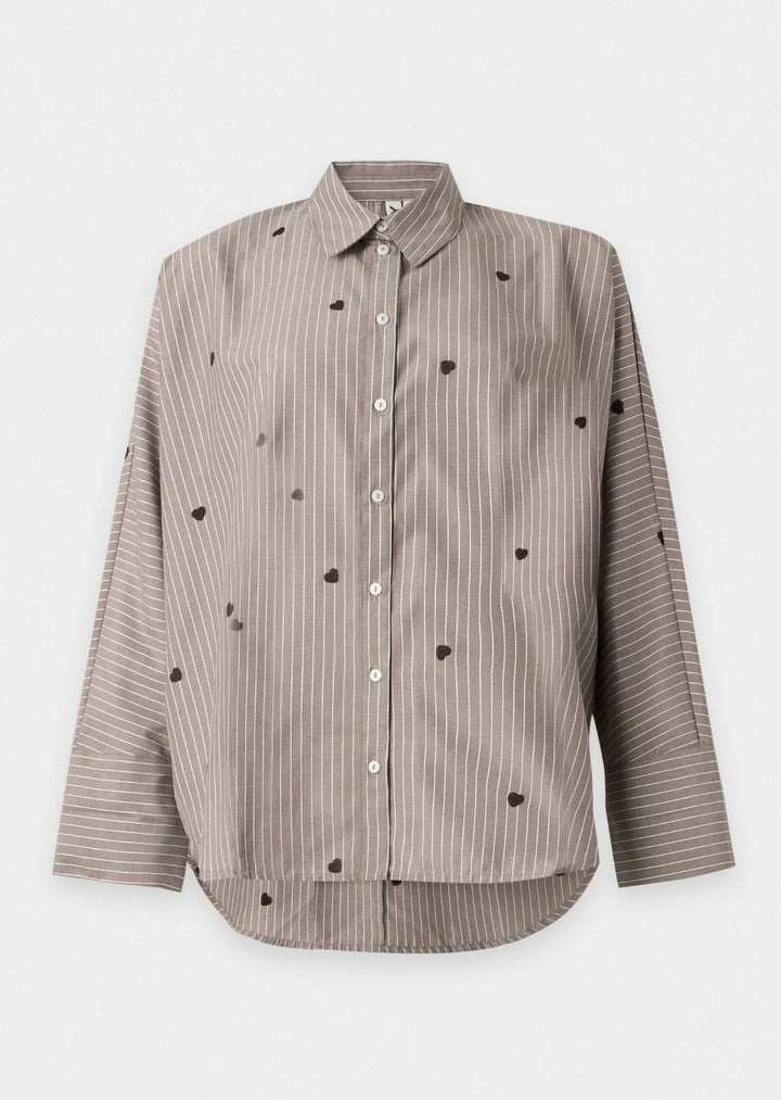 Only New Lina Grace Embellished Shirt, Coffee Bean