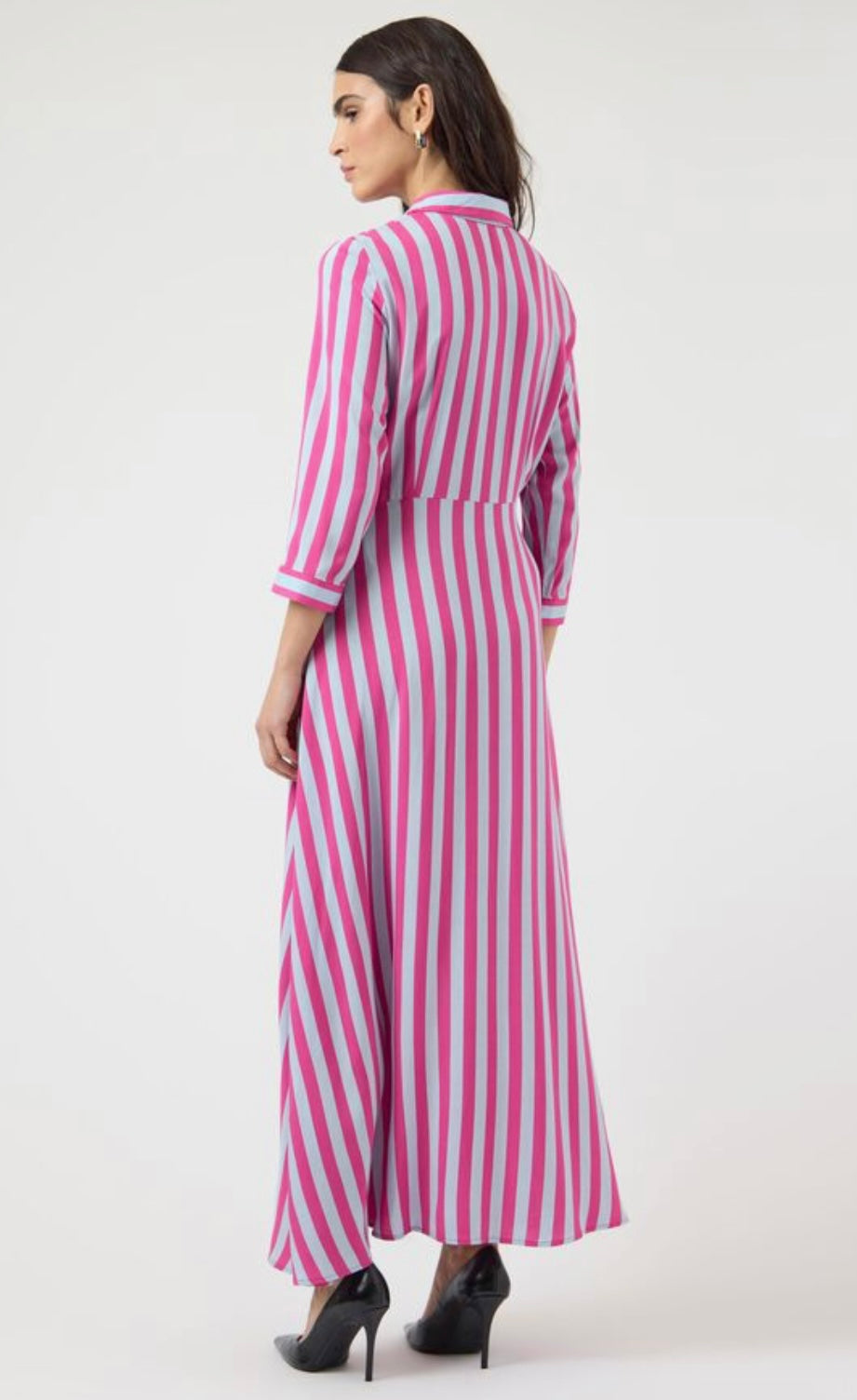 YAS Savanna Dress, Rose Violet Stripe
