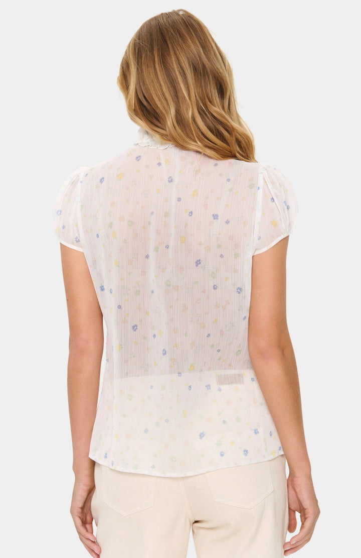 Saint Tropez Lilja Crinkle Shirt, Ice Multi Pastel Blooms