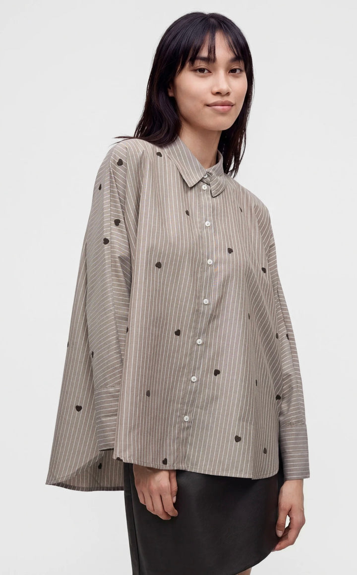 Only New Lina Grace Embellished Shirt, Coffee Bean