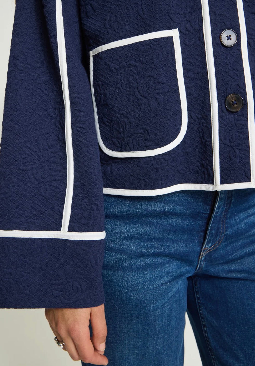 Ichi IhKate Quilted Jacket, Maritime Blue