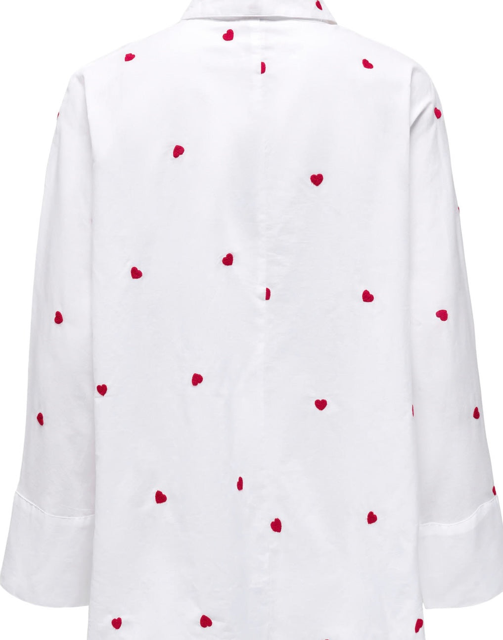 Only OnlNew Heart Shirt, White/Red