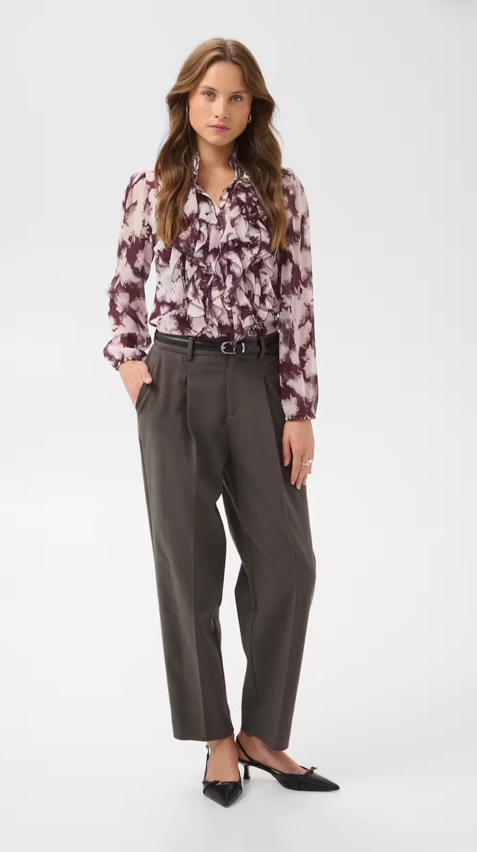 Saint Tropez Lilja LS Shirt, Winetasting/Shadow Blooms