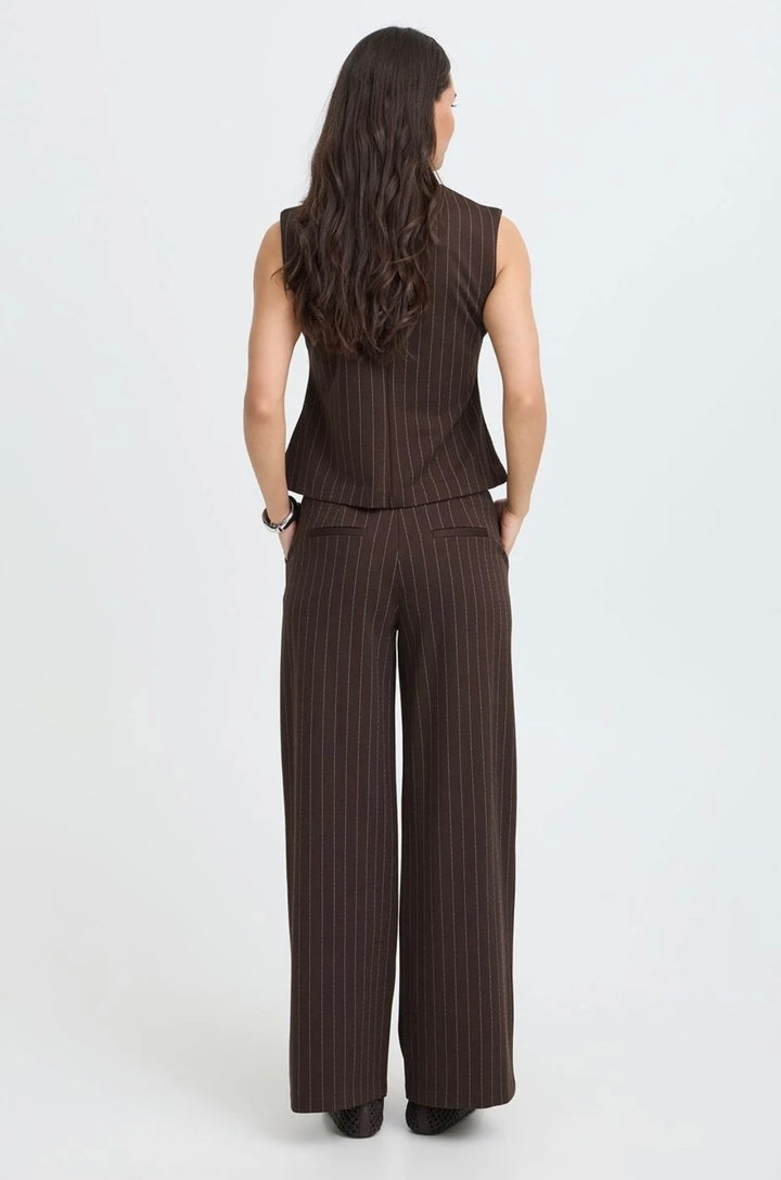 Byoung ByRowan Wide Pants, Java Pinstripe