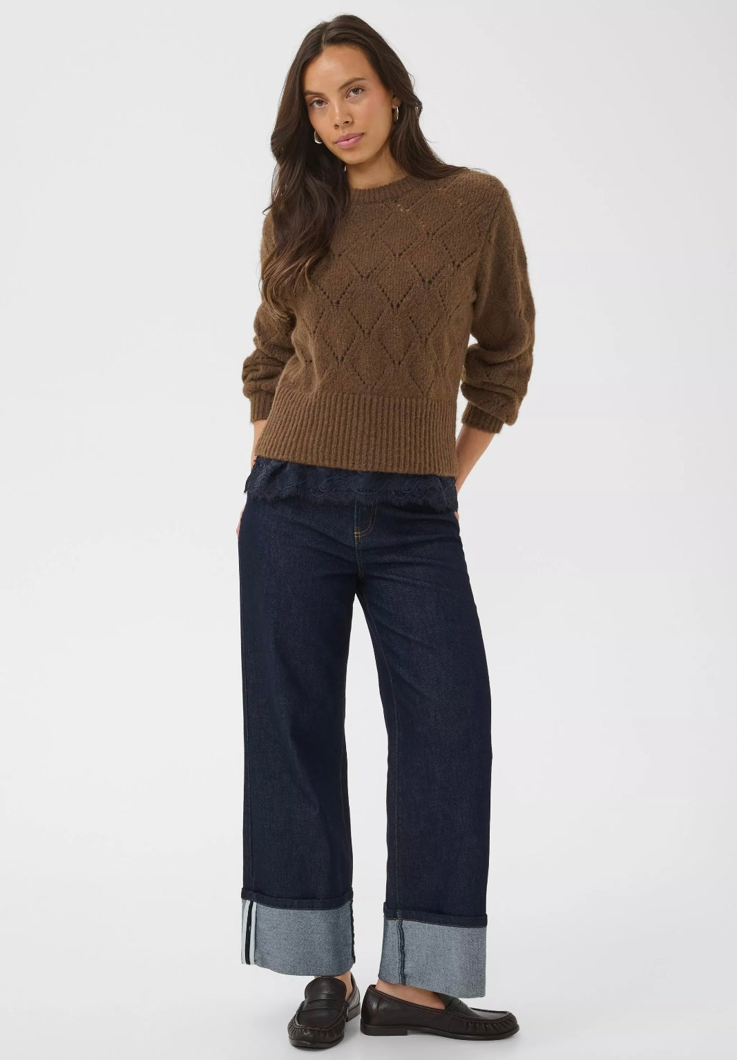 Saint Tropez Tabbatha  Pullover, Dark Earth Melange