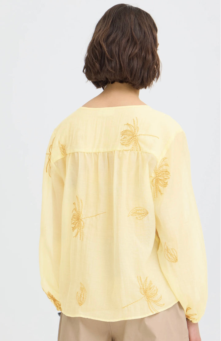 Fransa Frwina Shirt, Pastel Yellow