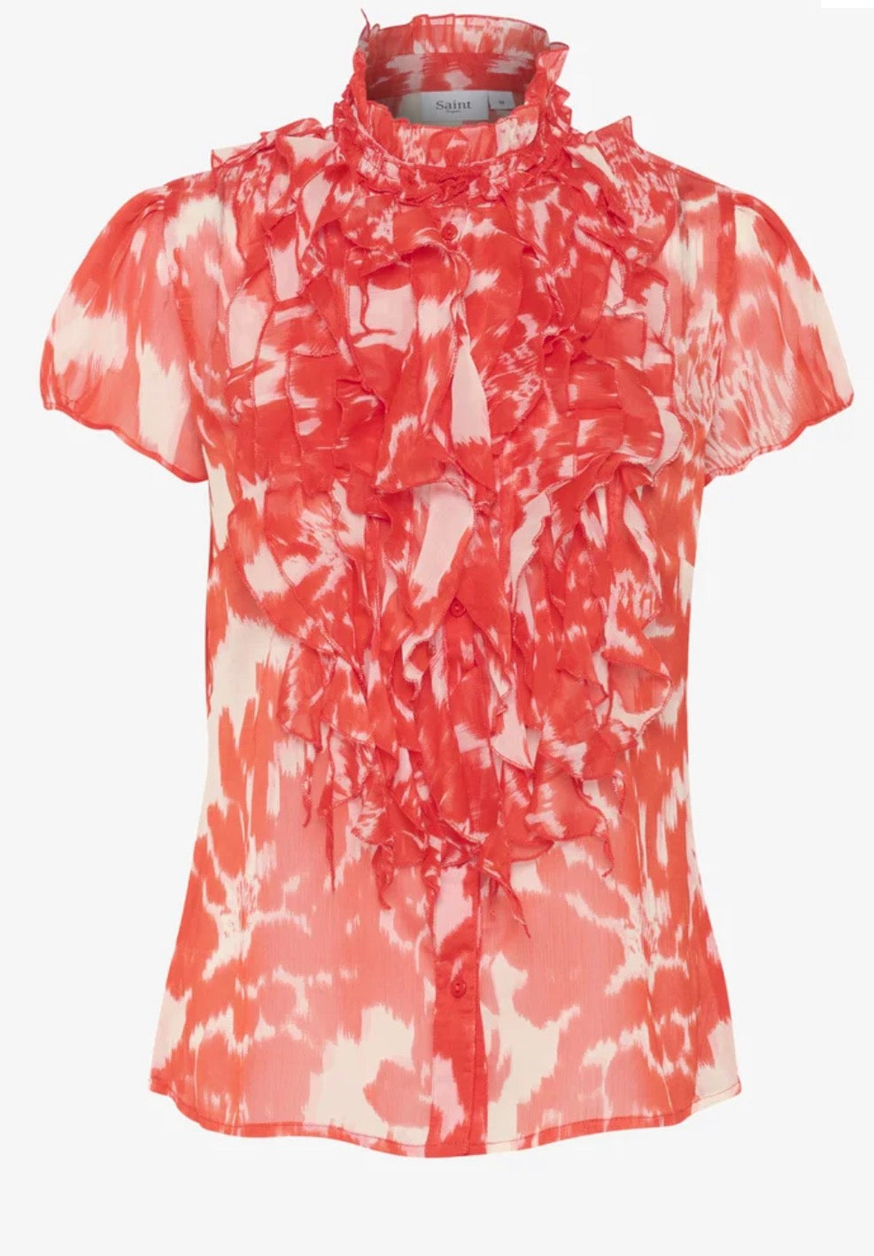 Saint Tropez Lilja Crinkle Shirt, Poinciana Water Blooms