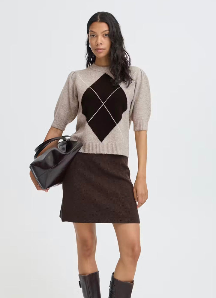 Byoung Byosmilla SS Jumper, Humus Argyle