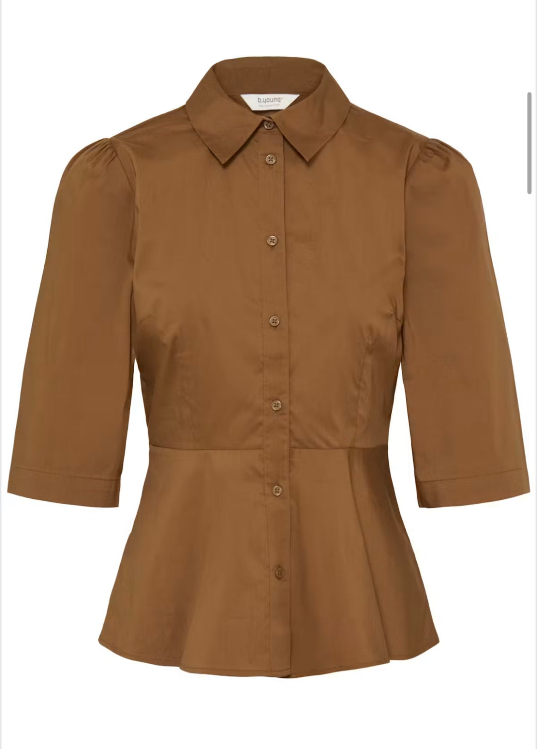 Byoung Byissali Peplum Shirt, Sepia