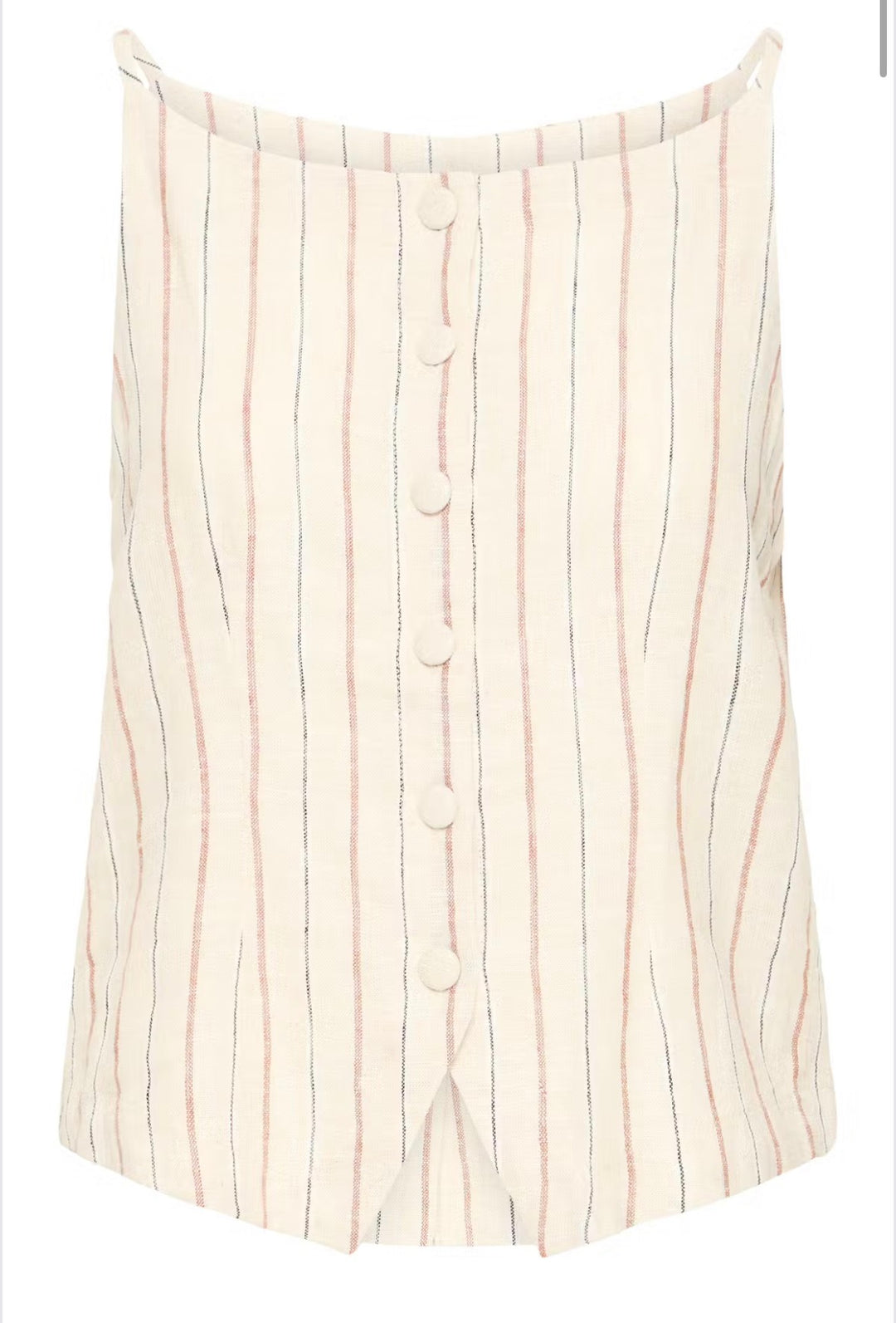 Ichi IhLinno Waistcoat, Brown Stripe