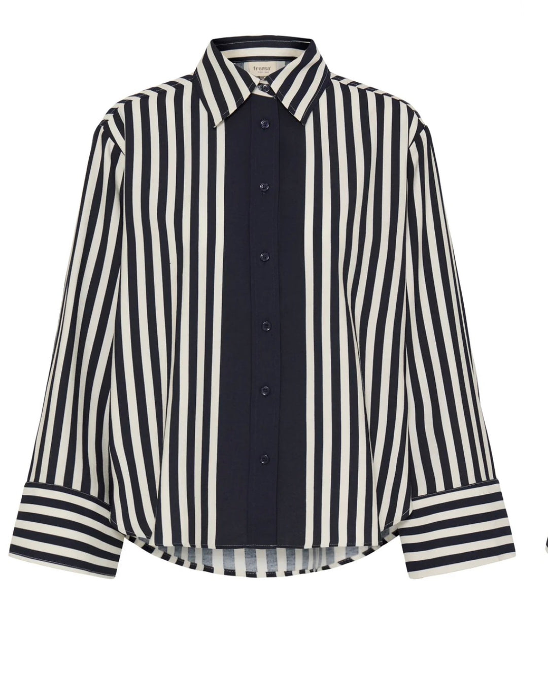Fransa Fralday Shirt, Salute Whisper White Stripe