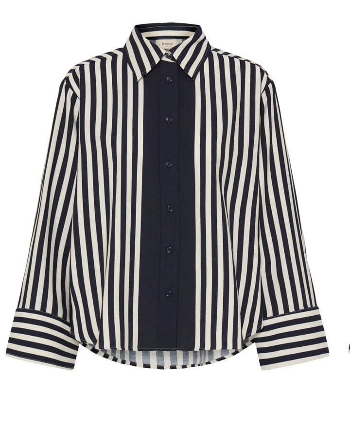 Fransa Fralday Shirt, Salute Whisper White Stripe