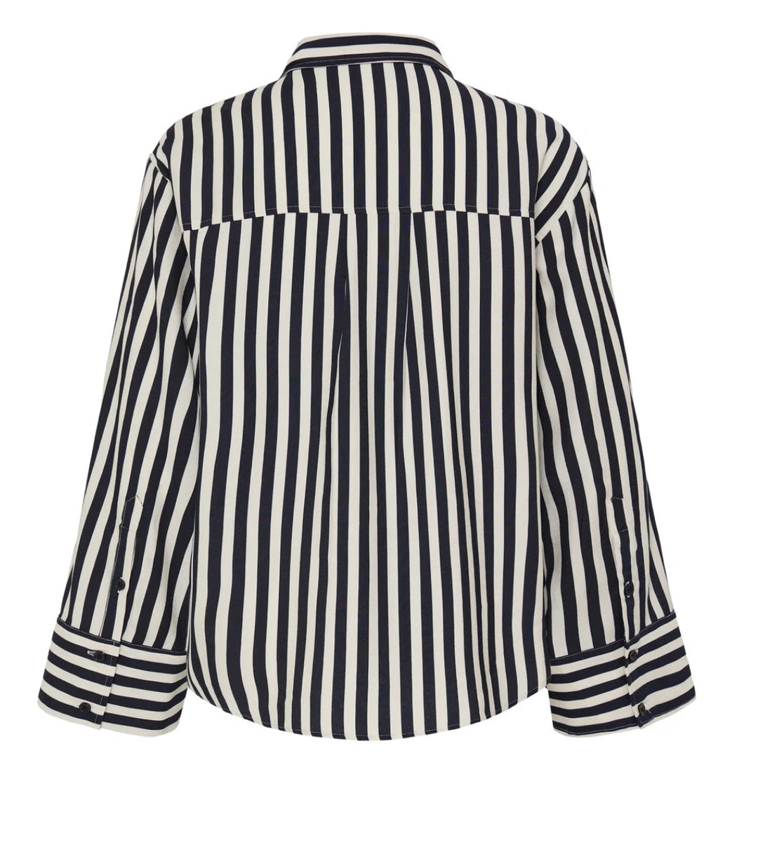 Fransa Fralday Shirt, Salute Whisper White Stripe