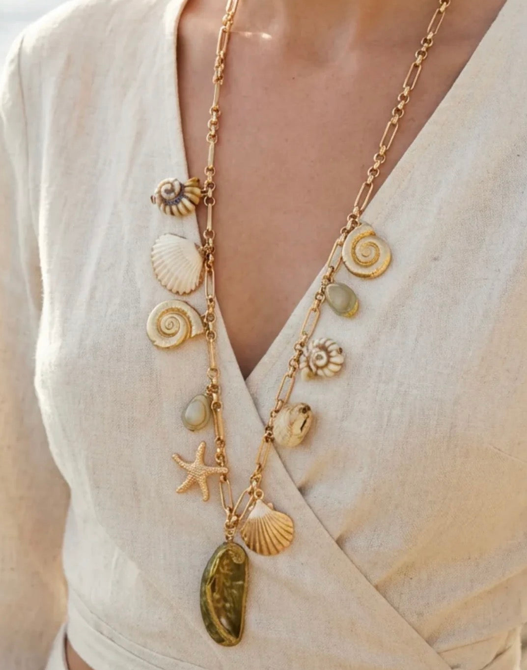 Envy Long Mixed Shell Necklace