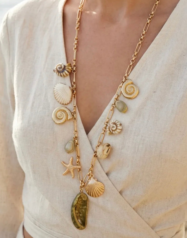 Envy Long Mixed Shell Necklace