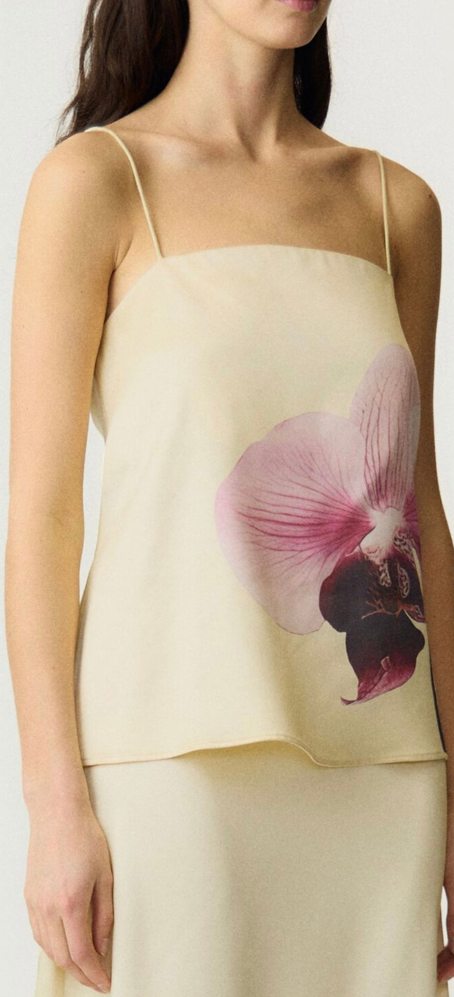 YAS Yasorchida Satin Singlet Top, Anise Flower
