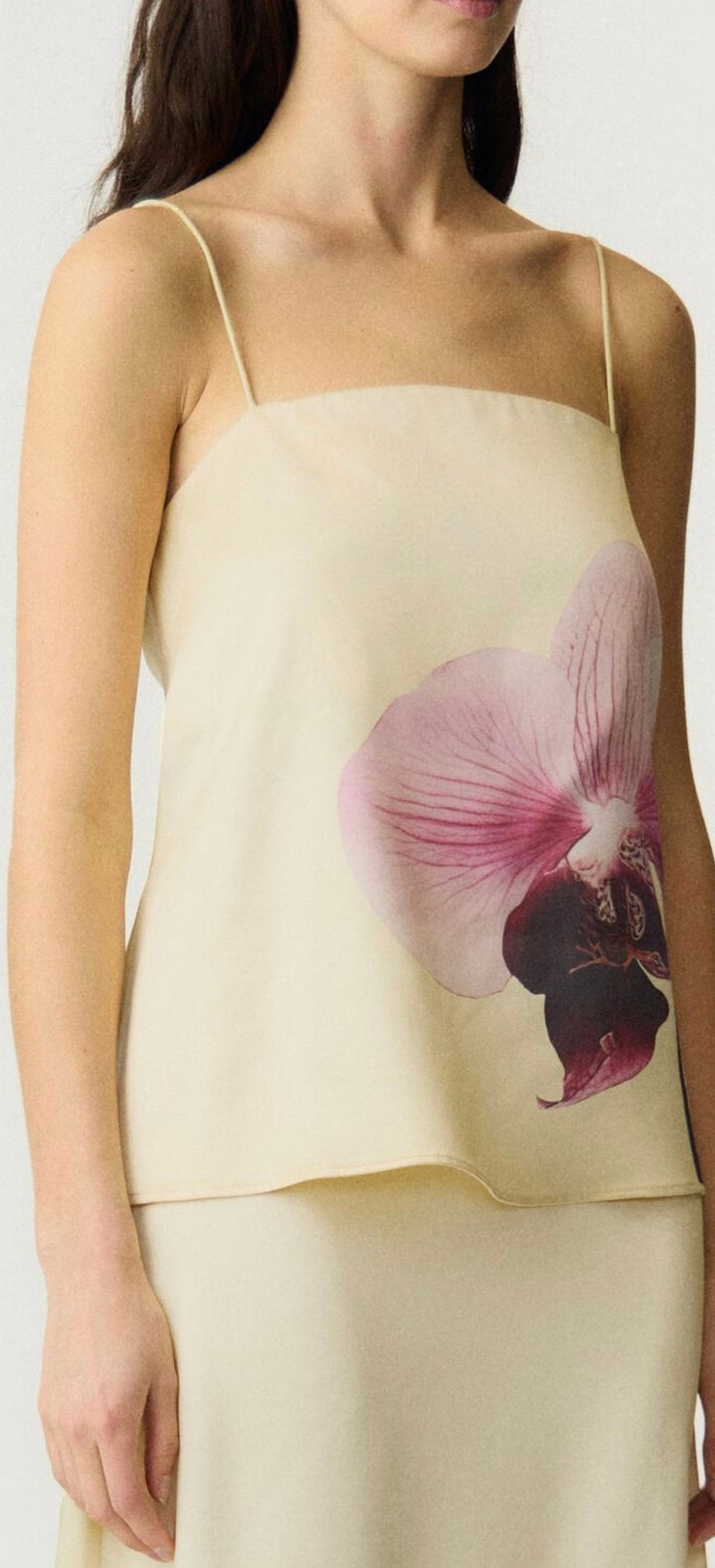 YAS Yasorchida Satin Singlet Top, Anise Flower