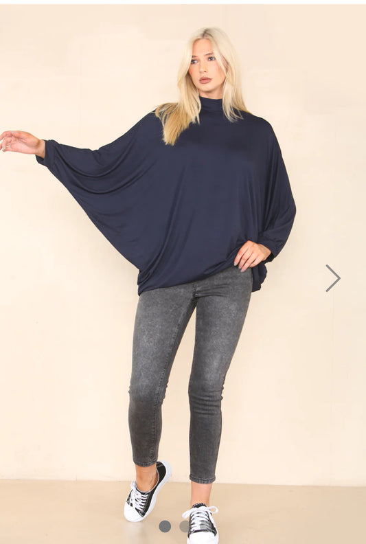 BF OFFER - Navy High Neck Tunic