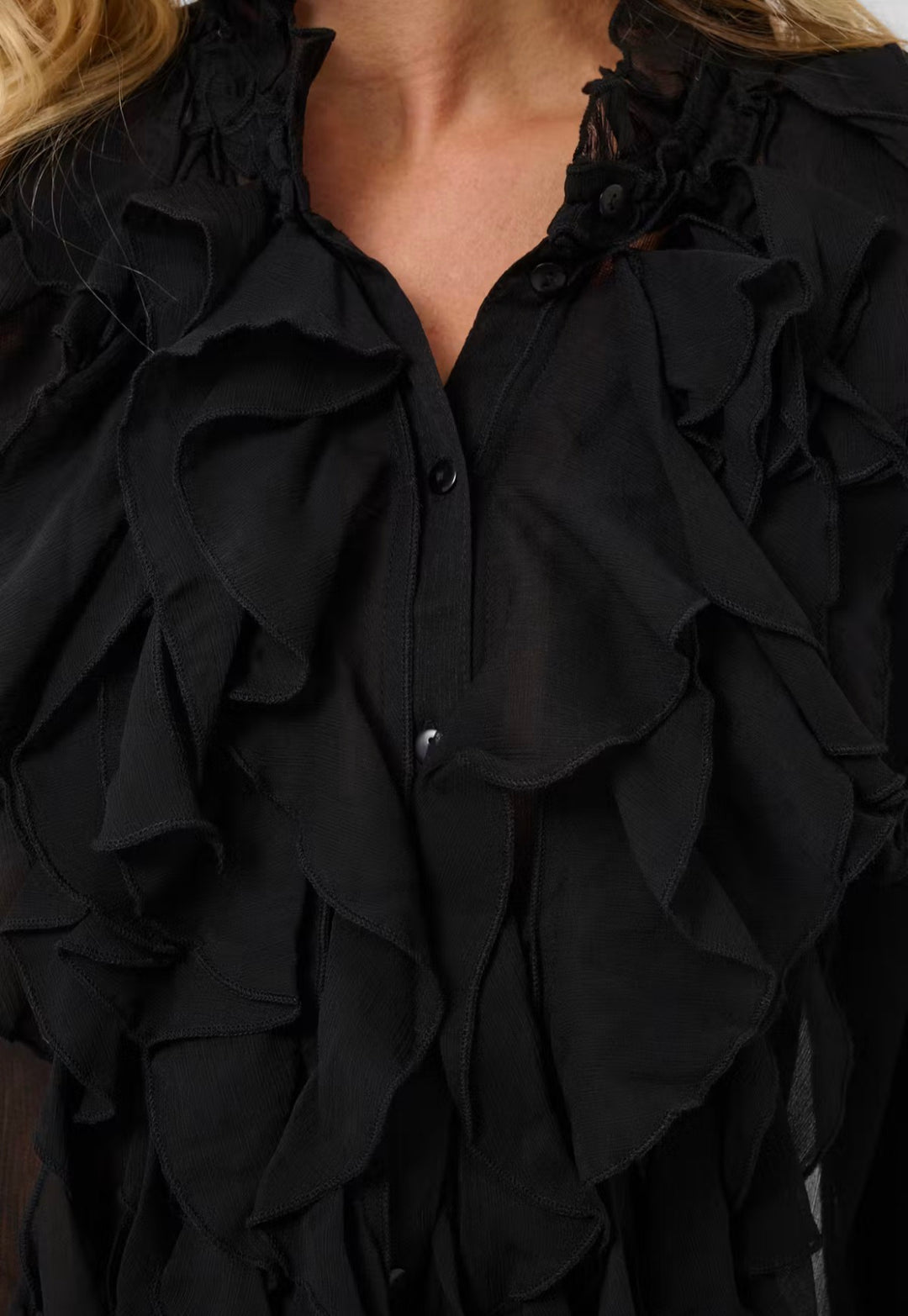 Saint Tropez Lilja LS Shirt, Black