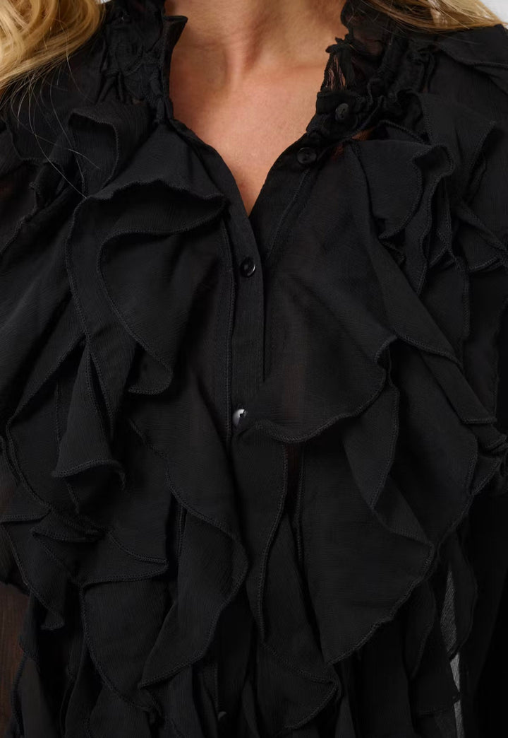 Saint Tropez Lilja LS Shirt, Black