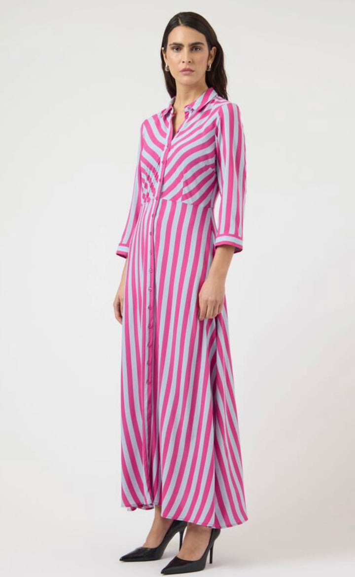 YAS Savanna Dress, Rose Violet Stripe