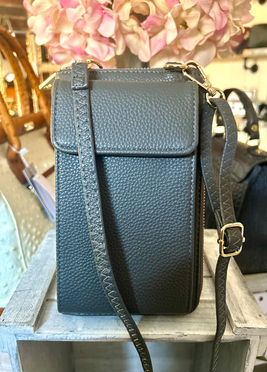 Dark Grey Purse/Phone Crossbody Bag