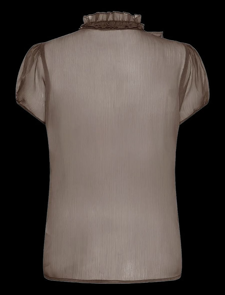 Saint Tropez Chocolate Ruffle Blouse