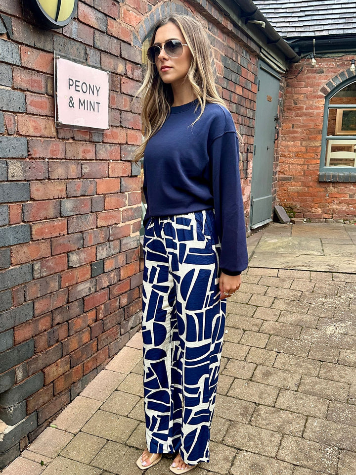 Byoung BYIHAMMA Blue Geo Pant