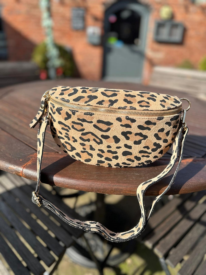 Leopard Leather Sling Bag
