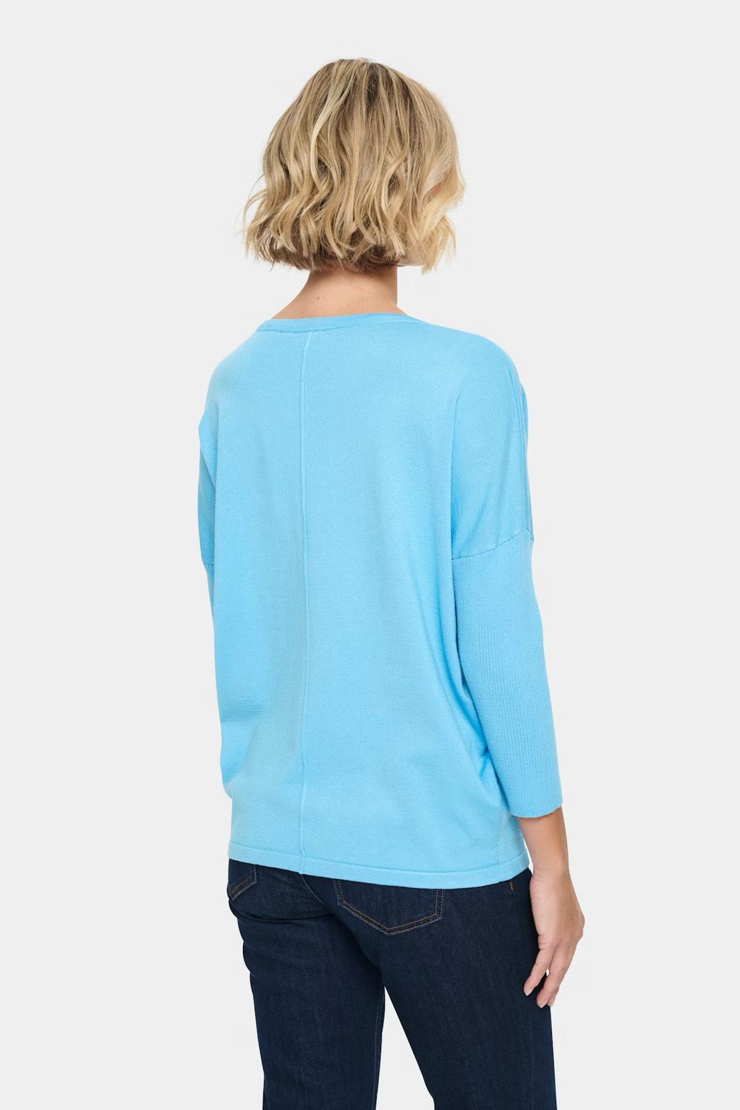 Saint Tropez MilaSZ round neck jumper, Ethereal Blue