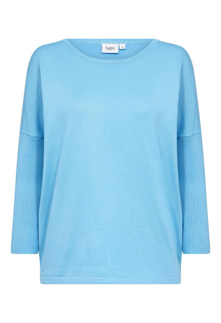 Saint Tropez MilaSZ round neck jumper, Ethereal Blue