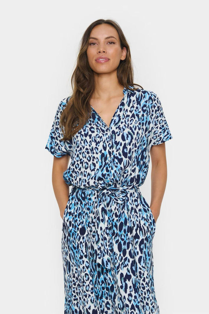Saint Tropez BlancaSZ short sleeve dress, Blue
