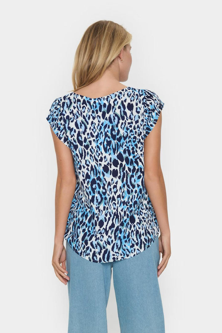 Saint Tropez blancaSZ Adele Short Sleeve Top, Blue