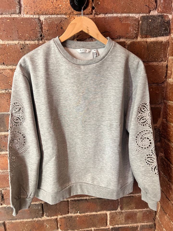 Byoung Bysolle Sweat With Details, Grey