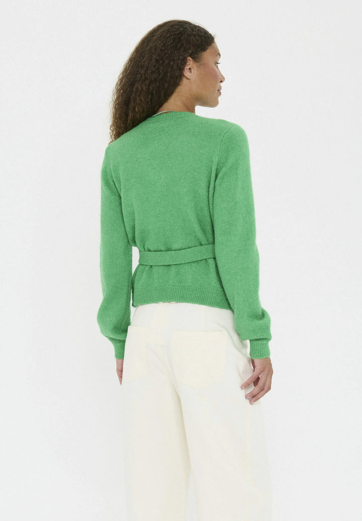 Saint Tropez Larna Wrap Cardigan, Green Briar